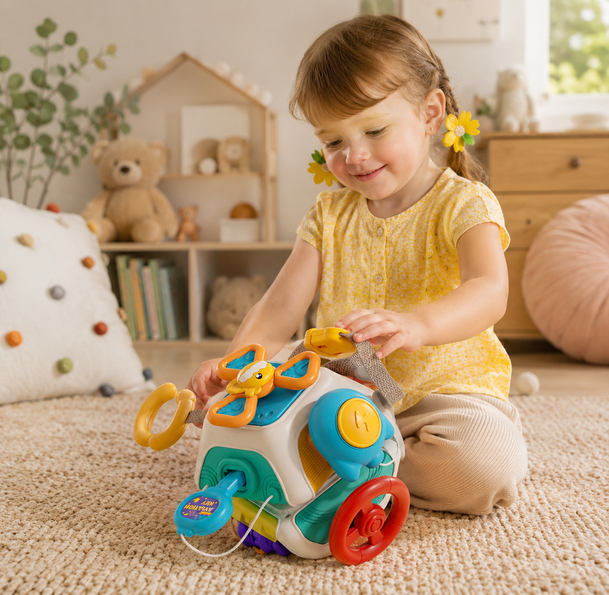 Montessori-activiteitenkubus voor baby's