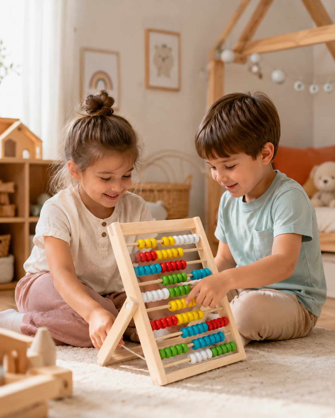 Montessori-houten telraam