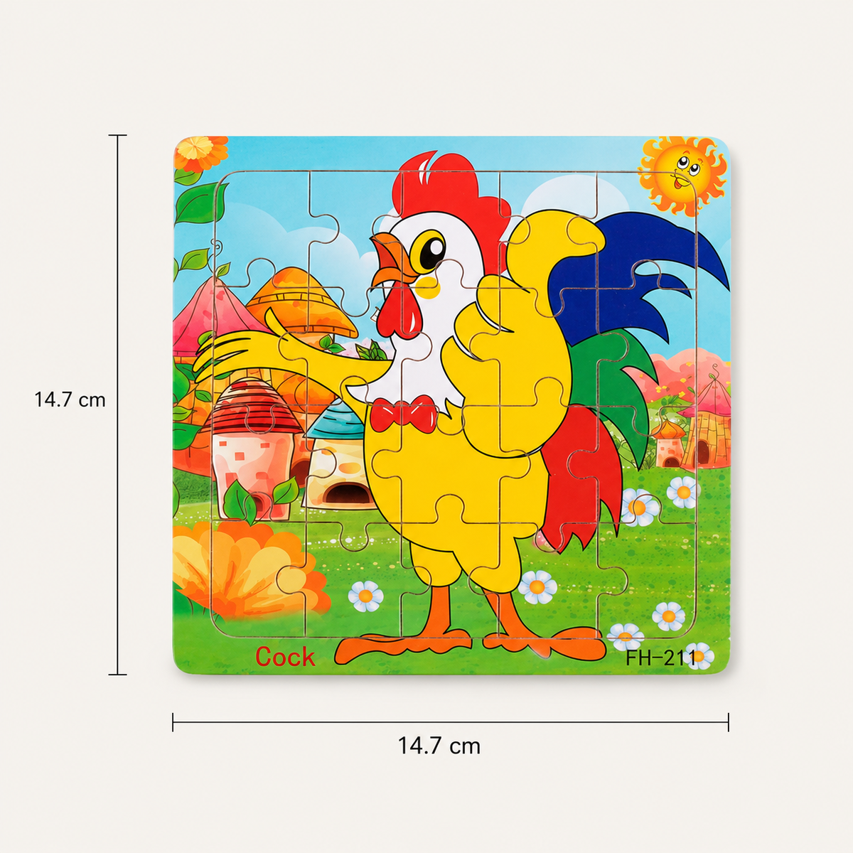 Montessori-houten dierenpuzzel voor kinderen