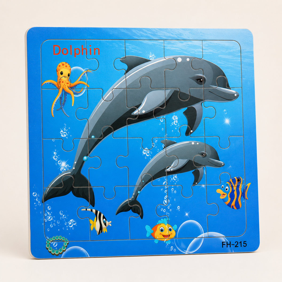 Montessori-houten dierenpuzzel voor kinderen