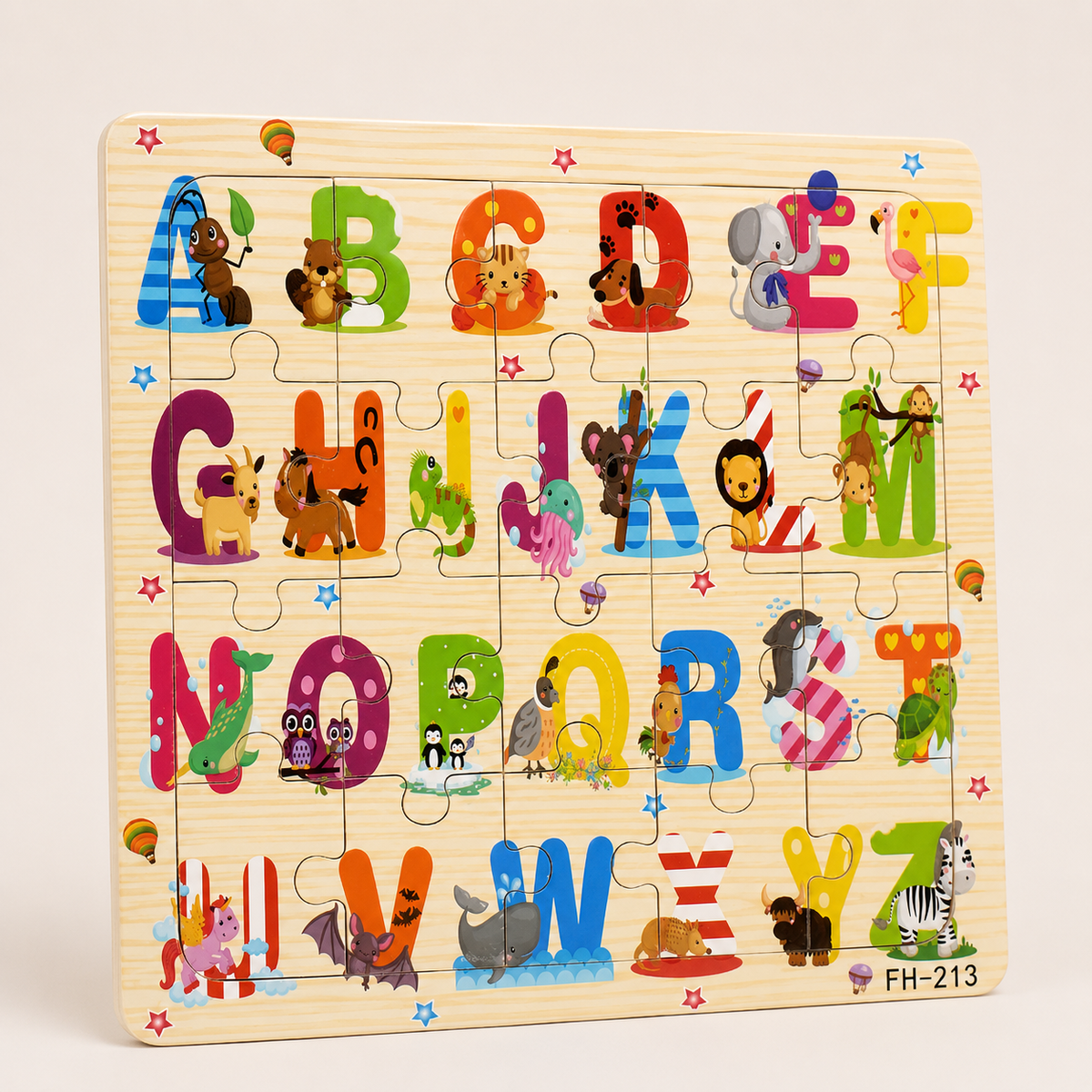 Montessori-houten dierenpuzzel voor kinderen
