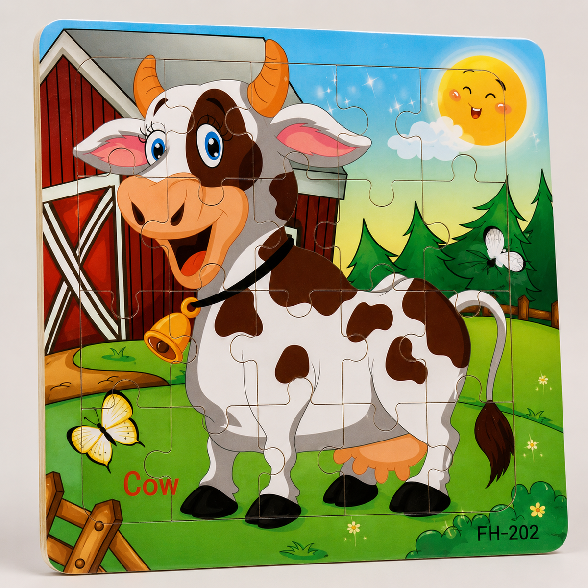 Montessori-houten dierenpuzzel voor kinderen