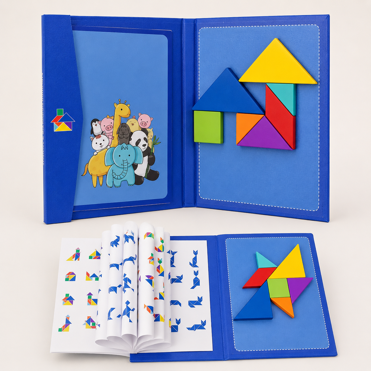 Magnetisch tangramboek met voorbeelden