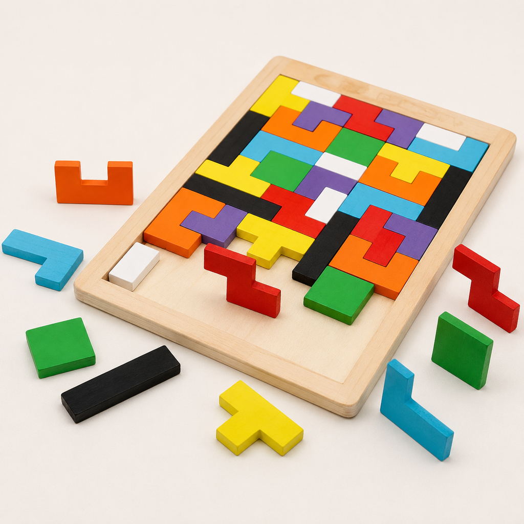 Montessori-magnetisch houten tangram