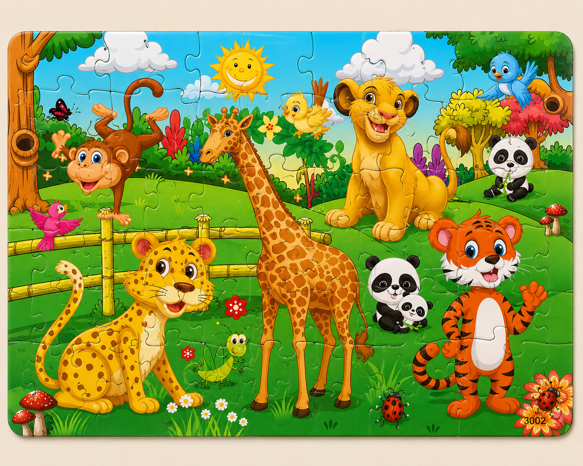 Houten dierenpuzzel voor kinderen