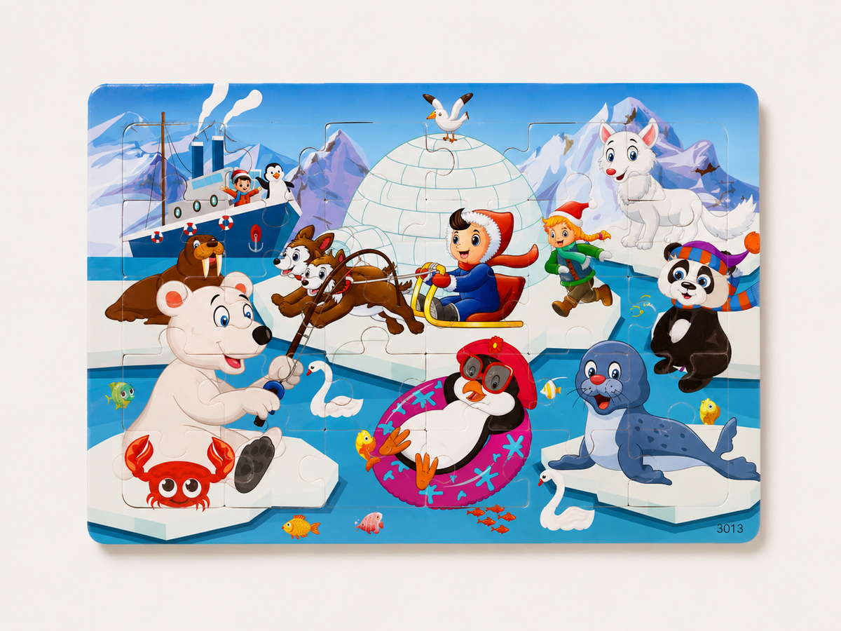 Houten dierenpuzzel voor kinderen