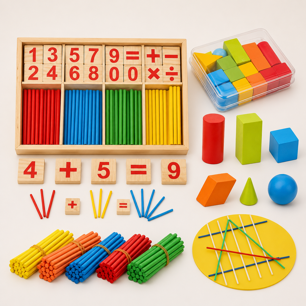 Montessori-rekenstaafjes-leerset