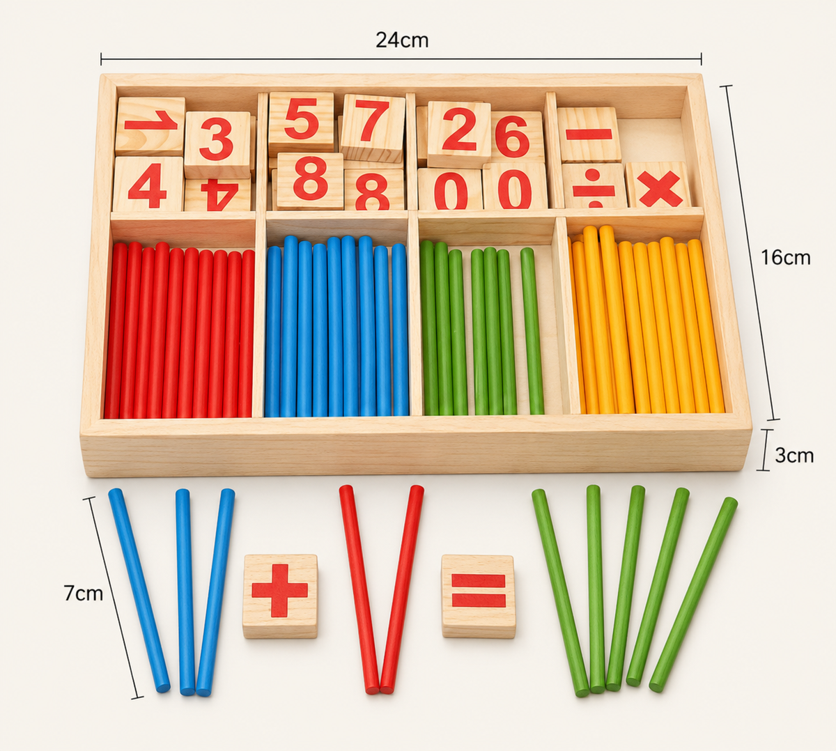 Montessori-rekenstaafjes-leerset