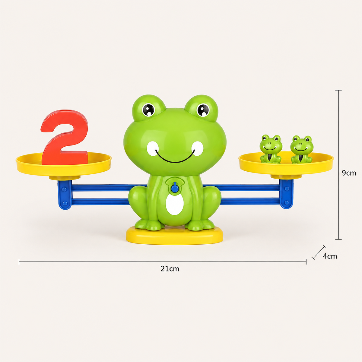 Kikkerweegschaal & extra kikkers om te leren rekenen