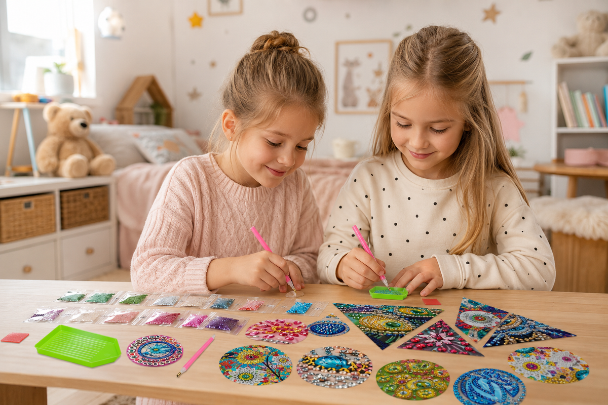 DIY-diamond-paintingmagneten voor kinderen