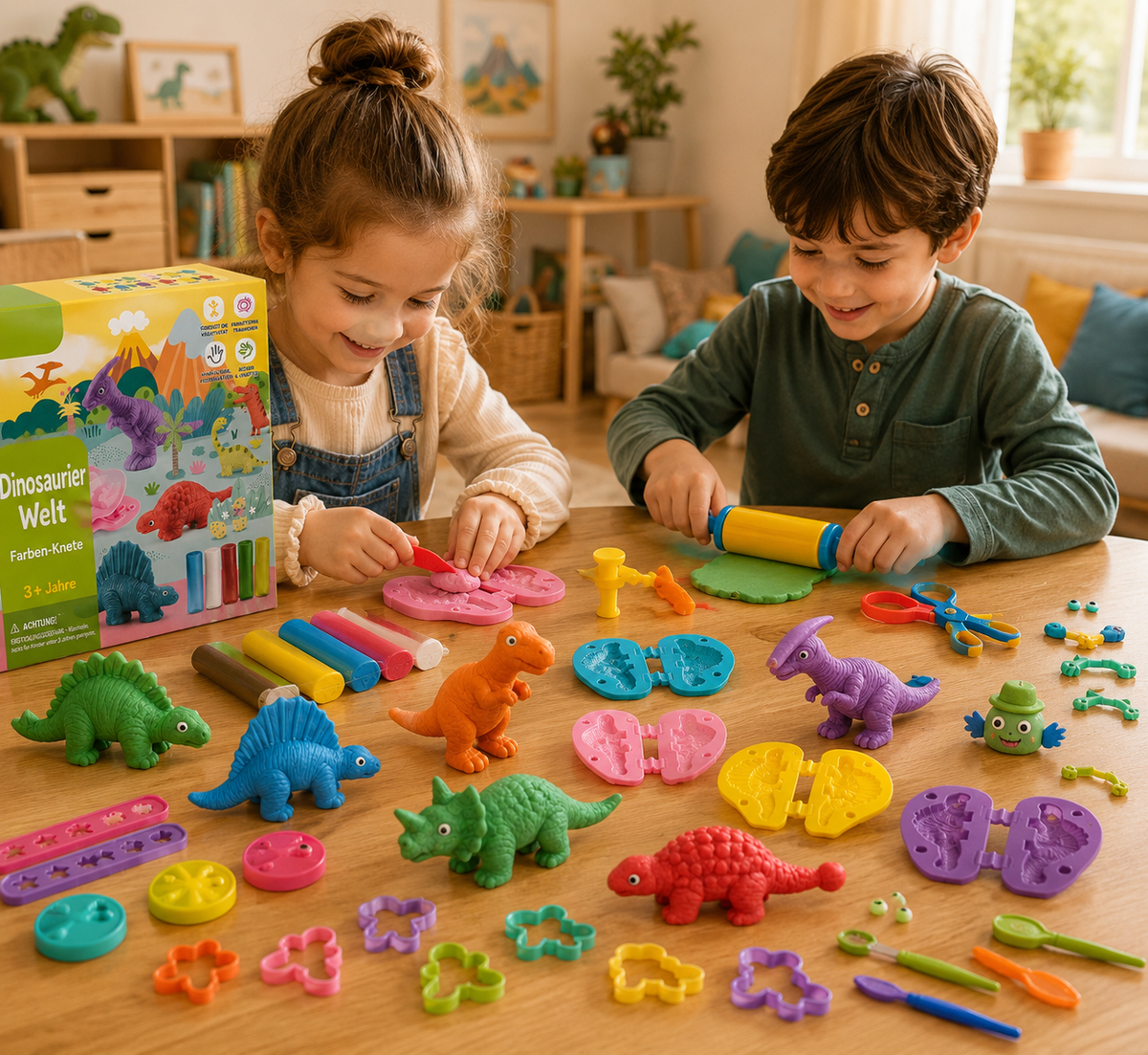 Dinosaurus-kleiset met vormen & gereedschap