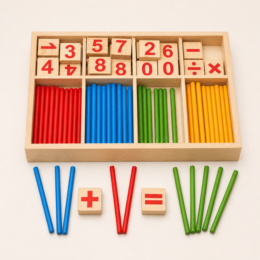 Montessori-rekenstaafjes-leerset
