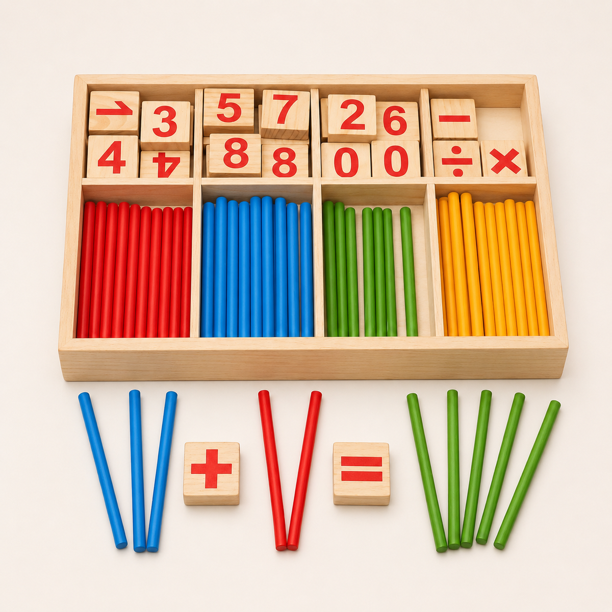 Montessori-rekenstaafjes-leerset