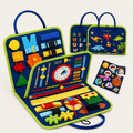 Montessori-vilten leerspellen – quiet book & appelboom