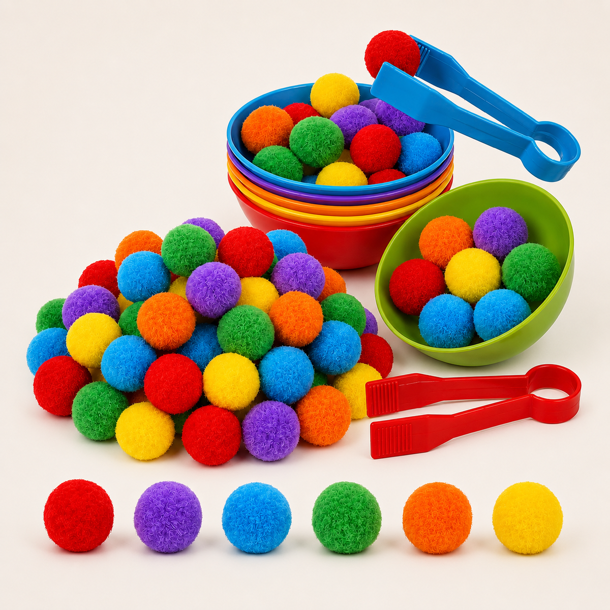 Montessori-kleursorteersets & accessoires met pincet