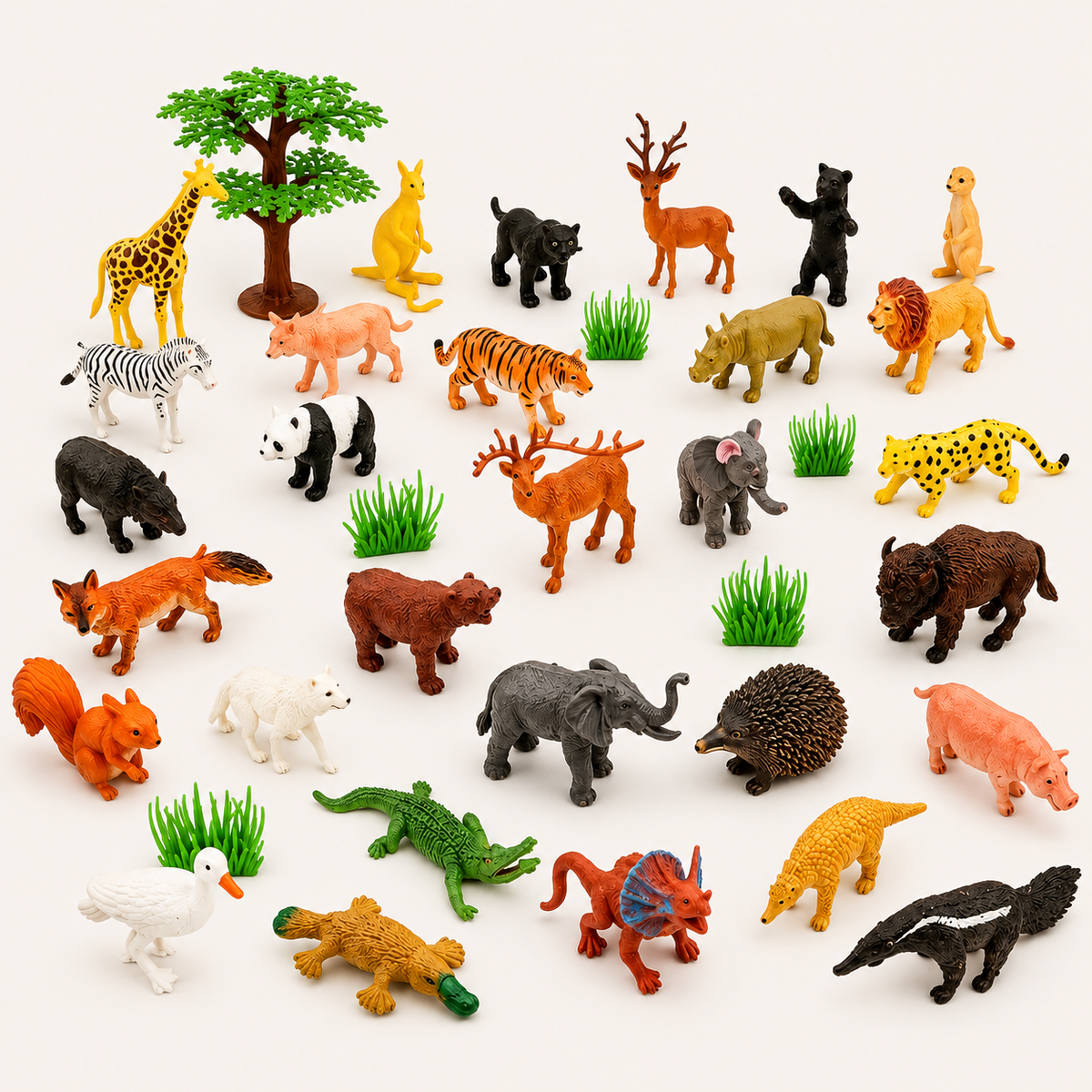 54-delige set dierenfiguren voor kinderen
