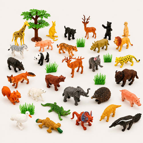 54-delige set dierenfiguren voor kinderen