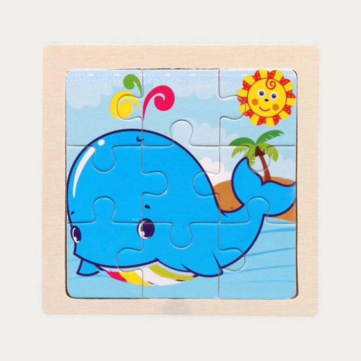 Montessori-dierenpuzzel – 15 houten dierenmotieven