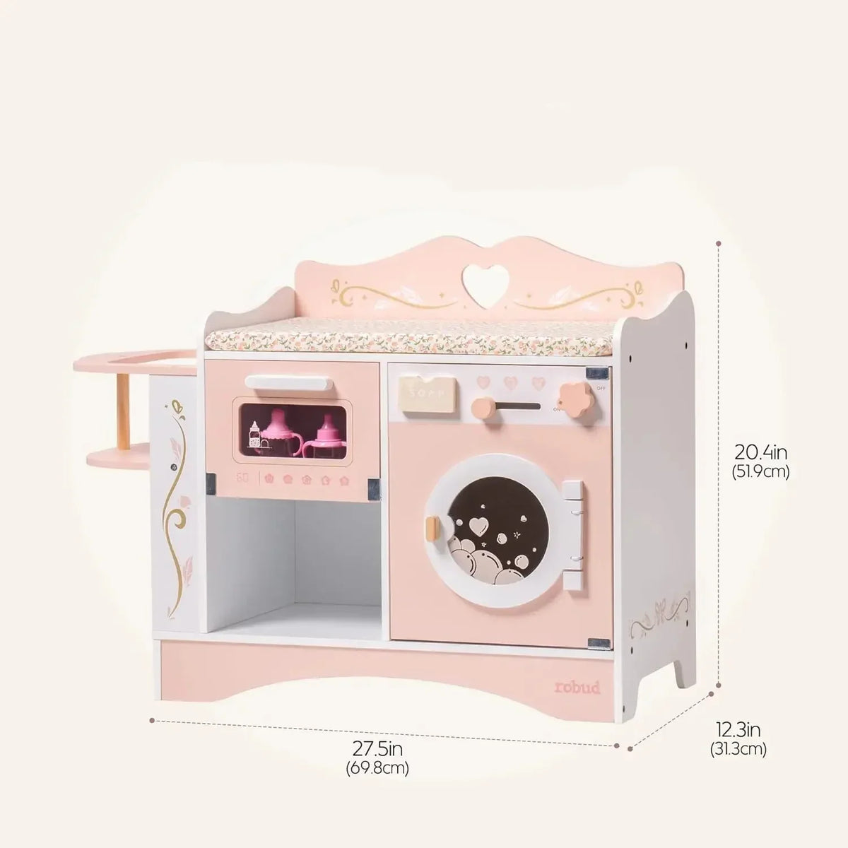 6-in-1 Montessori-poppenverzorgingsstation van hout