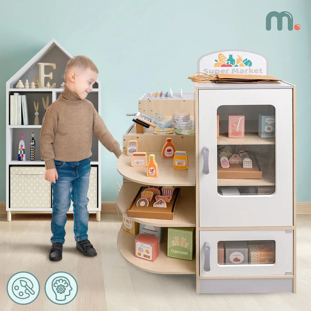 Montessori-winkel met kassa & accessoires