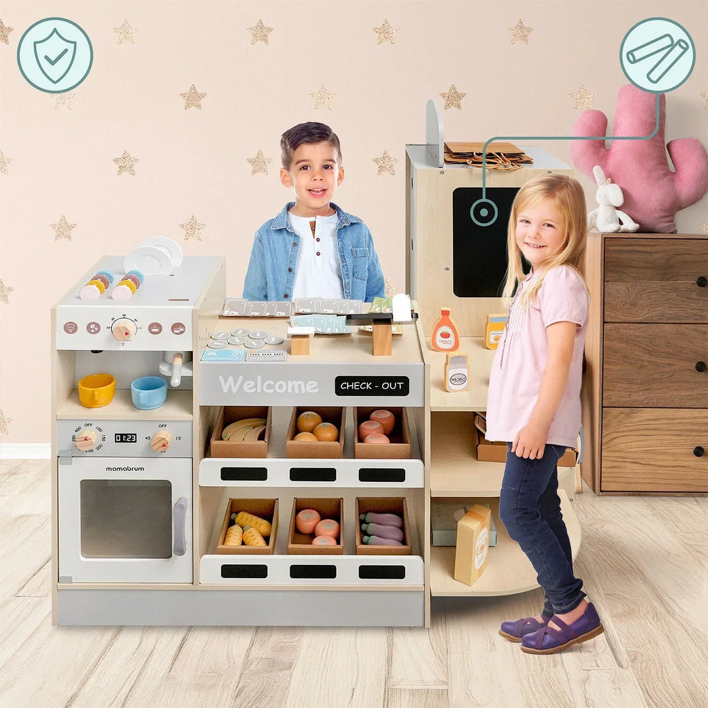 Montessori-winkel met kassa & accessoires