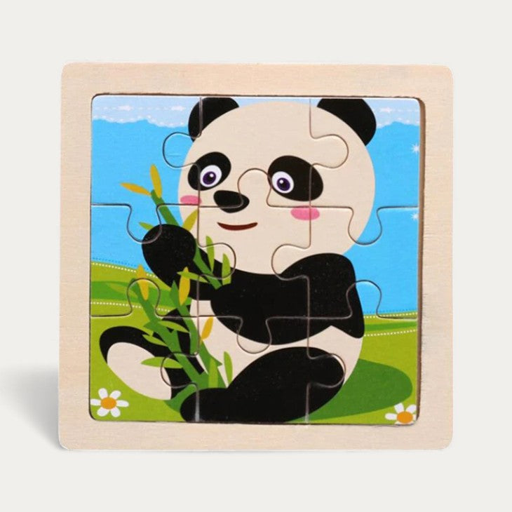 Montessori-dierenpuzzel – 15 houten dierenmotieven