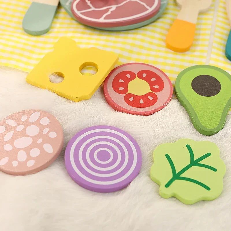 Montessori-picknickset van hout