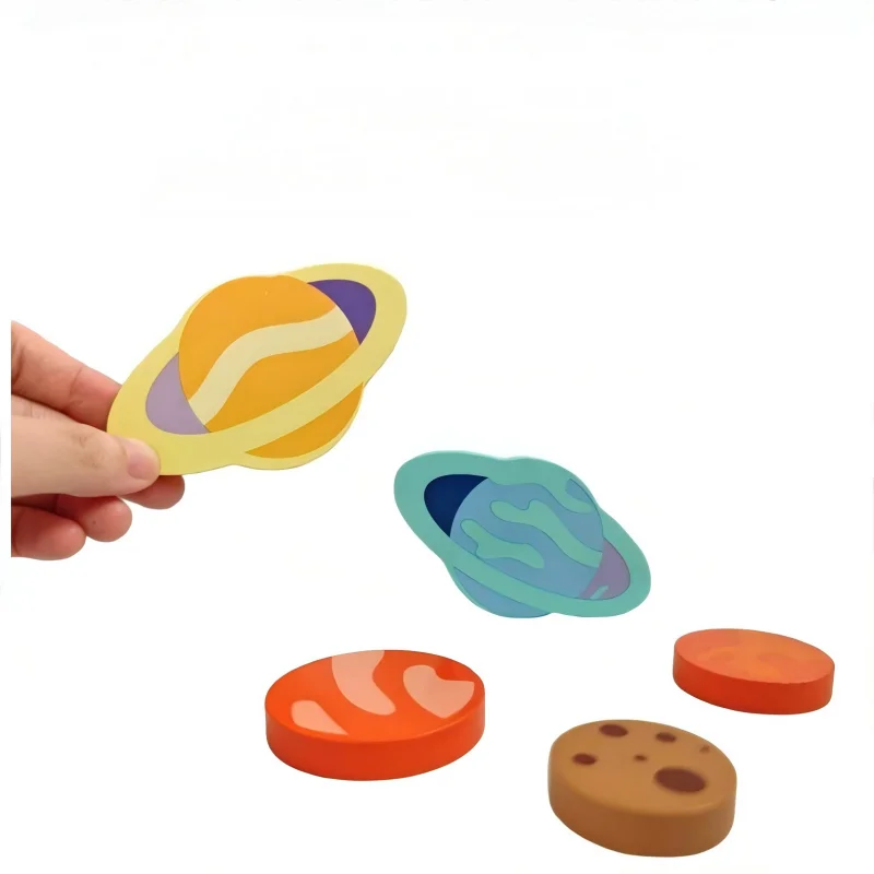 Montessori-houten zonnestelselpuzzel