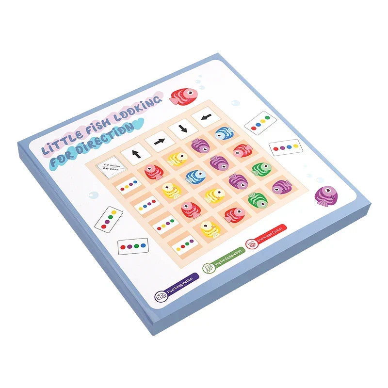 Montessori-vispuzzel om kleuren te sorteren
