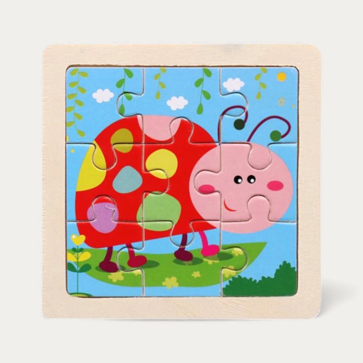Montessori-dierenpuzzel – 15 houten dierenmotieven