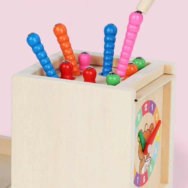 Montessori-vormenbox met gekleurde ballen