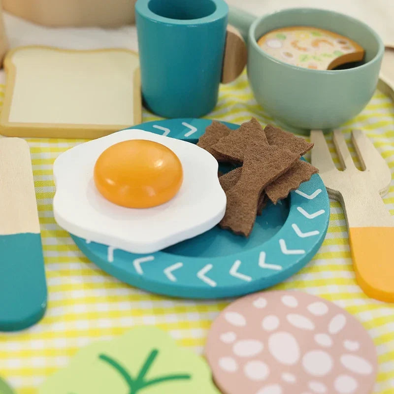 Montessori-picknickset van hout