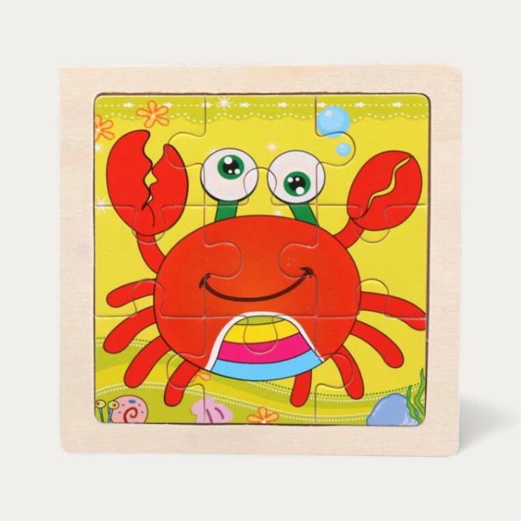 Montessori-dierenpuzzel – 15 houten dierenmotieven