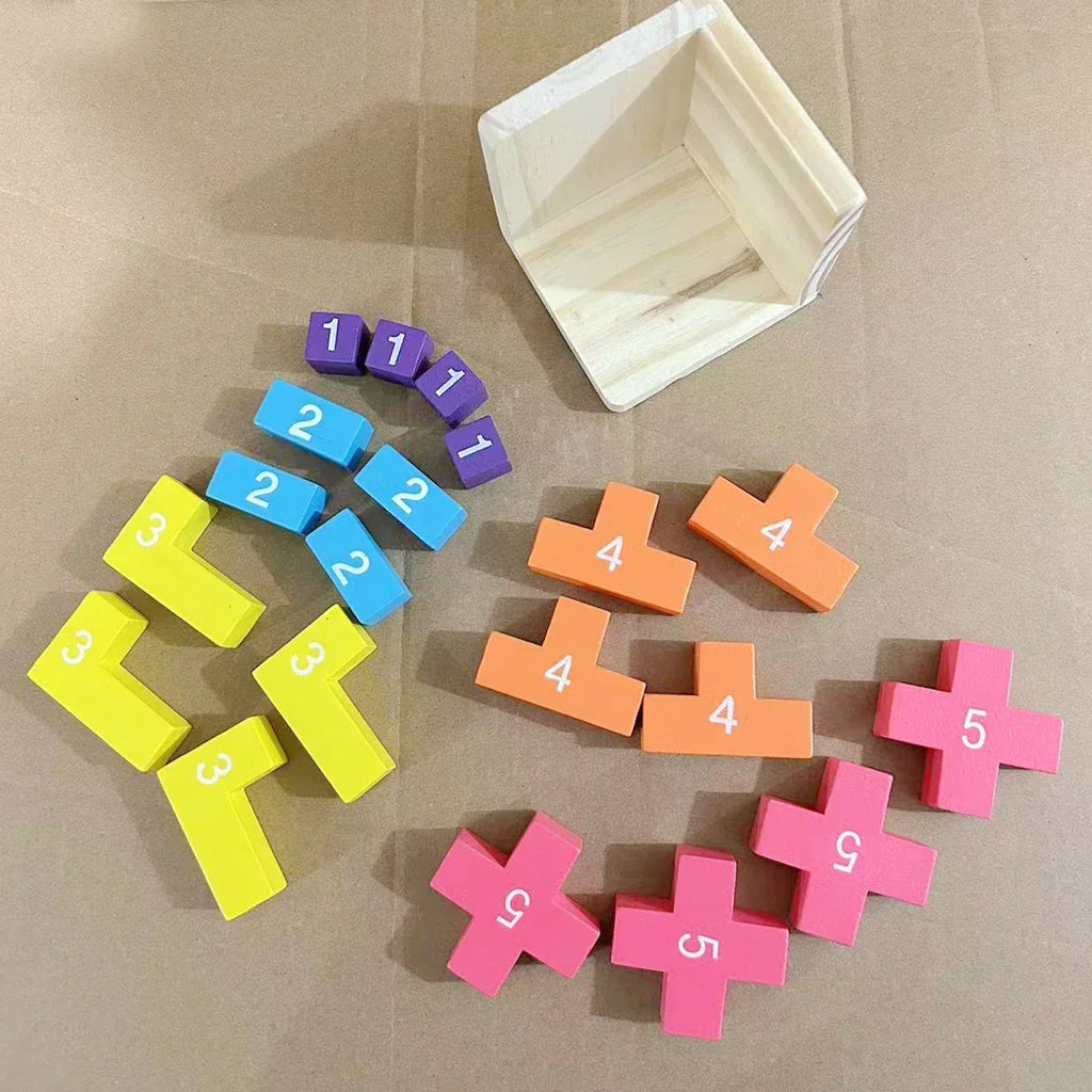Montessori-3D-kubuspuzzel van hout