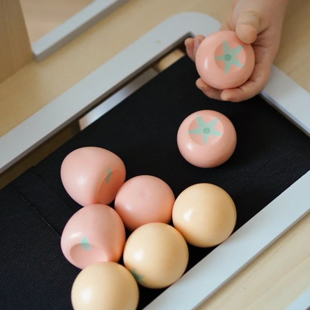 Montessori-marktkraam met kassa
