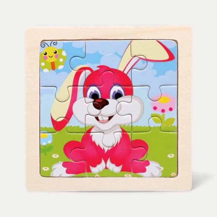 Montessori-dierenpuzzel – 15 houten dierenmotieven