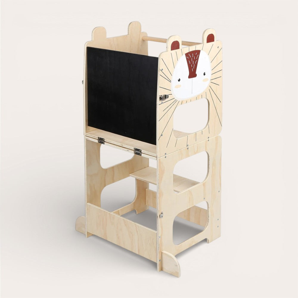 Montessori-leertoren 3-in-1 met tekentafel