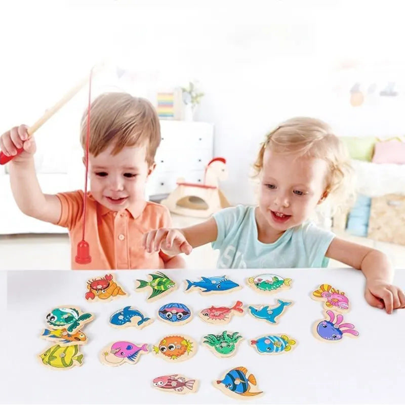 Montessori-houten visspel