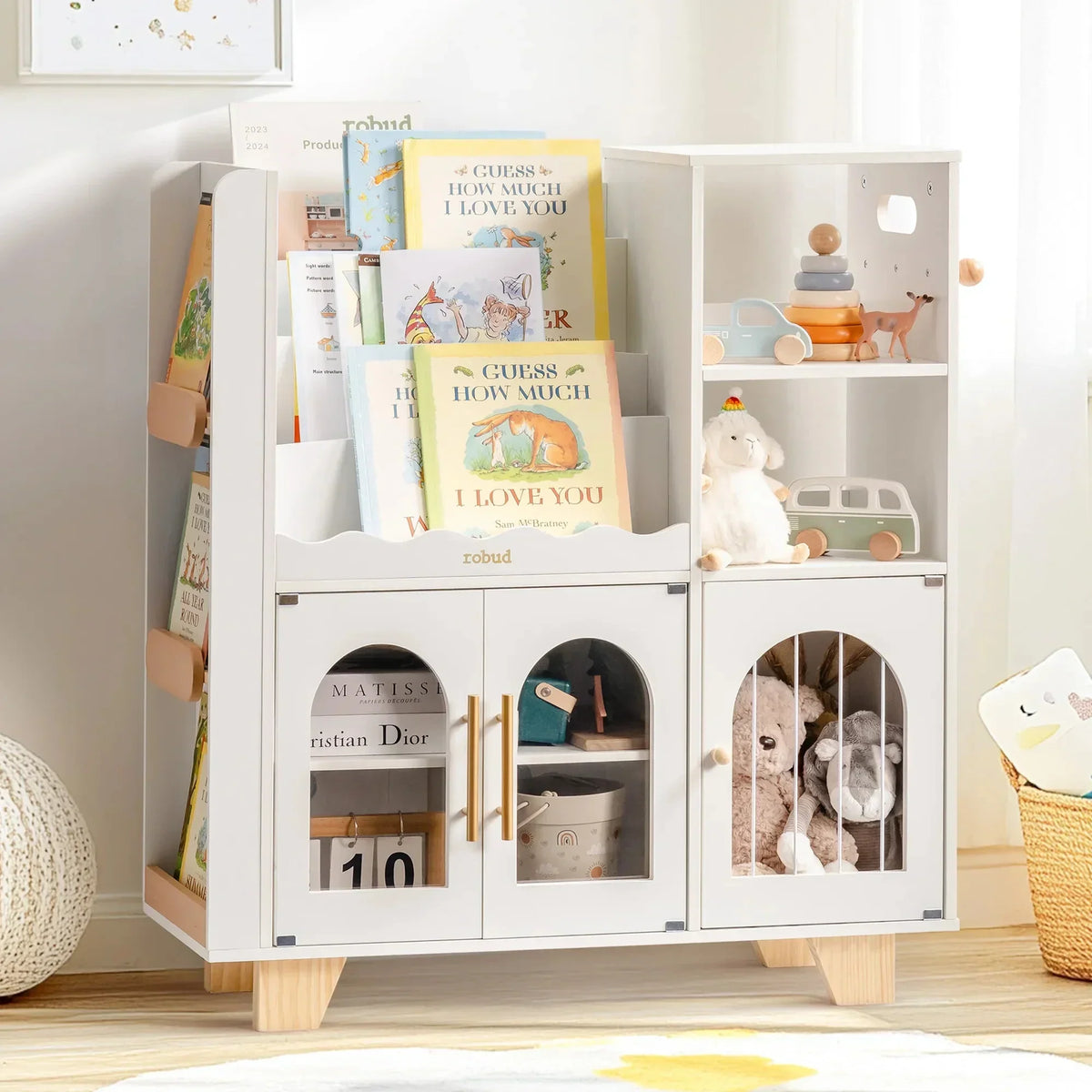 Montessori-boekenrek van hout