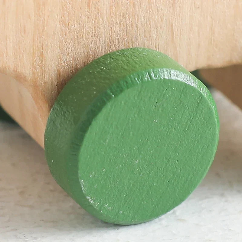Montessori-houten rollend dinosaurus-speelgoed