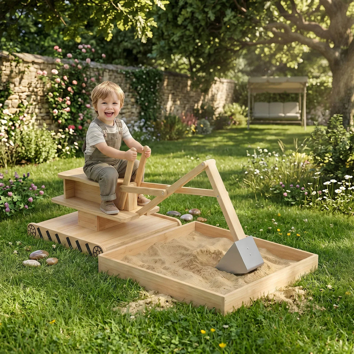 Montessori-zandgraafmachine met hendelbediening