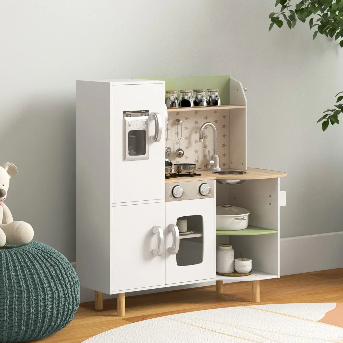 Montessori-speelkeuken van hout