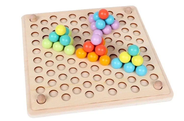 Montessori-kleurpatroonspel met kralen