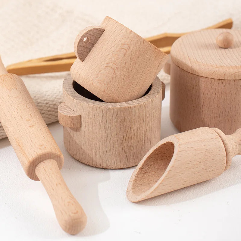 Montessori-houten keukenset voor kinderen