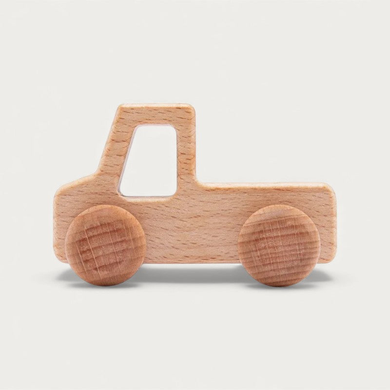 Montessori-houten rollend dinosaurus-speelgoed