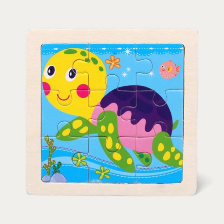 Montessori-dierenpuzzel – 15 houten dierenmotieven
