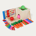 Montessori-vormenbox met gekleurde ballen