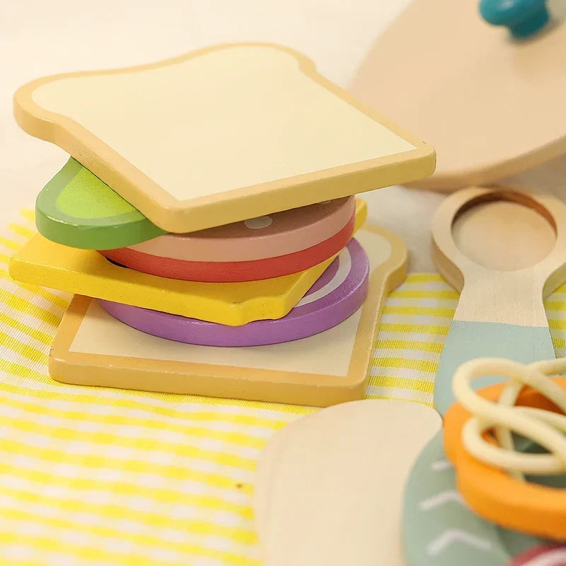 Montessori-picknickset van hout