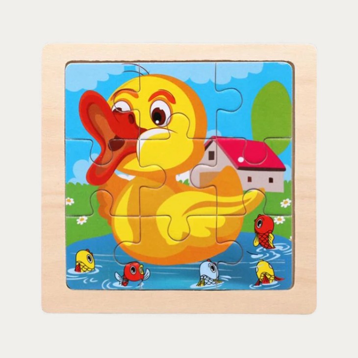 Montessori-dierenpuzzel – 15 houten dierenmotieven