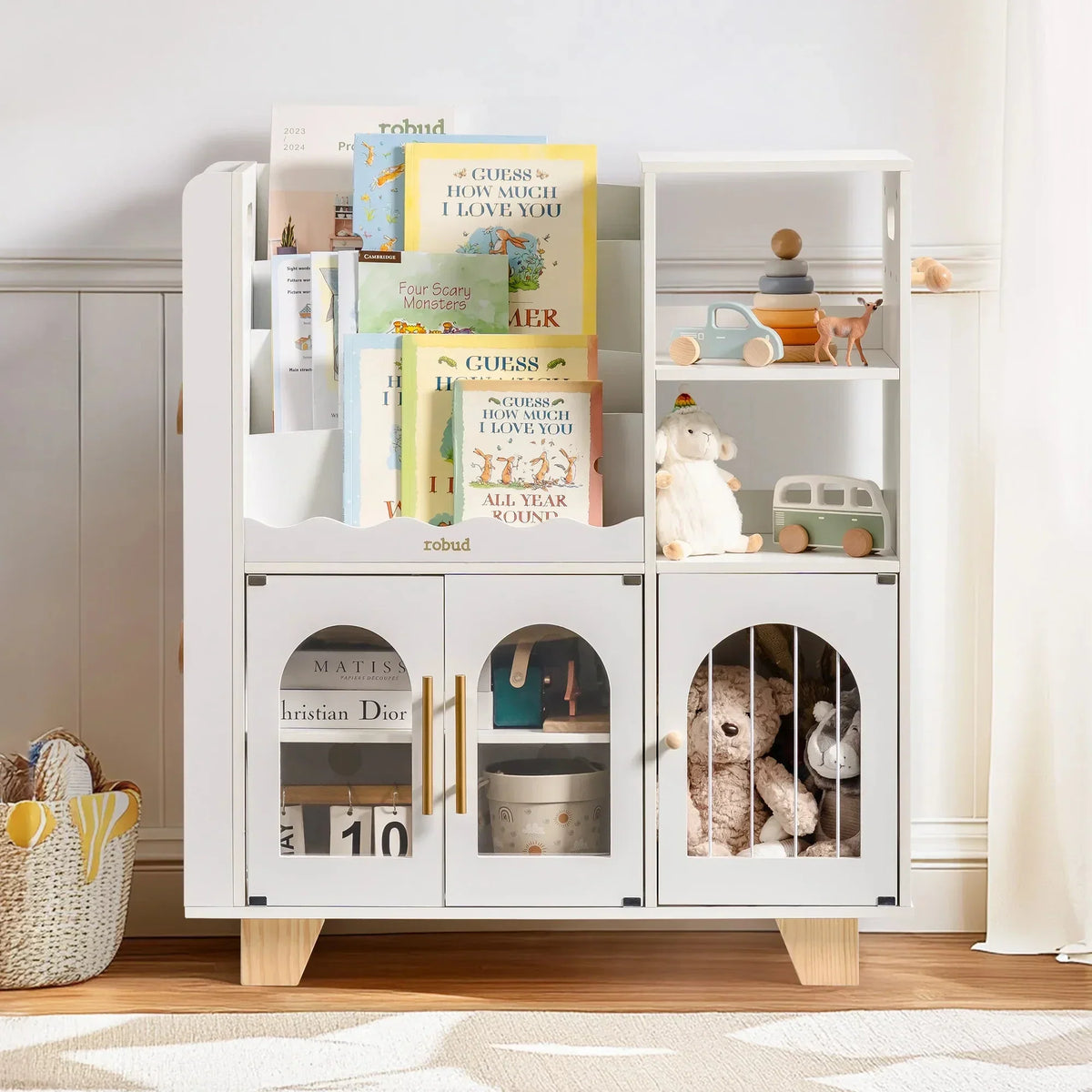 Montessori-boekenrek van hout